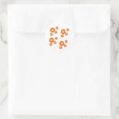 Rond Sticker floral orange vibrant (Sac)