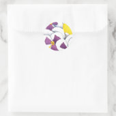 Rond Sticker floral "Pansy #4" (Sac)