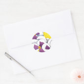Rond Sticker floral "Pansy #4" (Enveloppe)