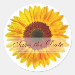 Rond Sticker floral personnalisé de tournesol
