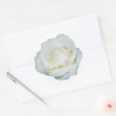 Rond Sticker Floral Personnalisé rose (Enveloppe)