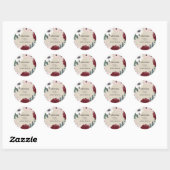 Rond Sticker floral romantique (Feuille)