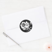 Rond Sticker floral "Rose Alba" (Enveloppe)