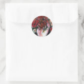 Rond Sticker floral "Vase rose" (Sac)