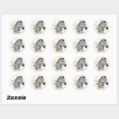Rond Sticker floral Zebra (Feuille)