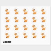 Rond Sticker Flower Fox (Feuille)
