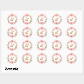 Rond Sticker Flower Fox (Feuille)