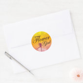 Rond Sticker Flower Girl (Enveloppe)