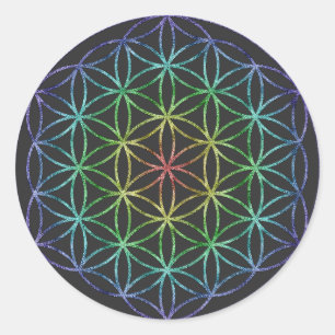 Rond Sticker Flower of Life