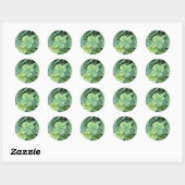 Rond Sticker four leaf clover (Feuille)