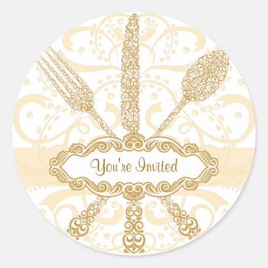 Rond Sticker fourche couteau (Devant)