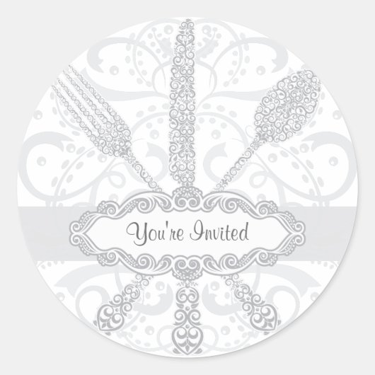 Rond Sticker fourche couteau (Devant)