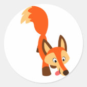 Rond Sticker Fox Cartoon Inquisiteur (Devant)
