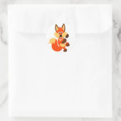 Rond Sticker Fox Dancing Cute (Sac)