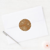 Rond Sticker fractal en bronze (Enveloppe)