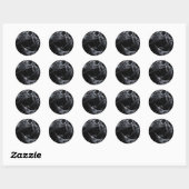 Rond Sticker Fractal Web SpiderRound (Feuille)