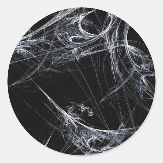 Rond Sticker Fractal Web SpiderRound (Devant)