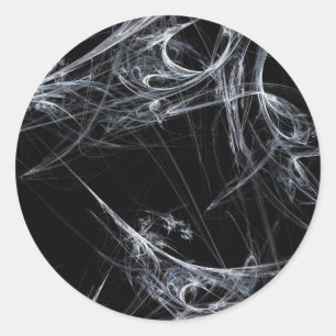 Rond Sticker Fractal Web SpiderRound
