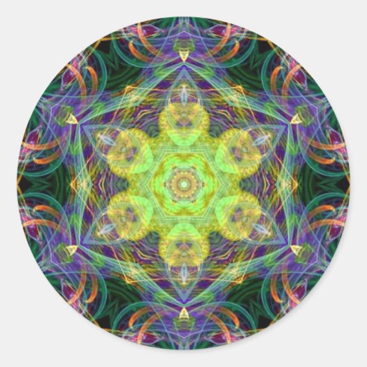 Rond Sticker Fractidelic 015 (Devant)