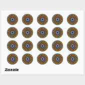 Rond Sticker Fractidelic 017 (Feuille)