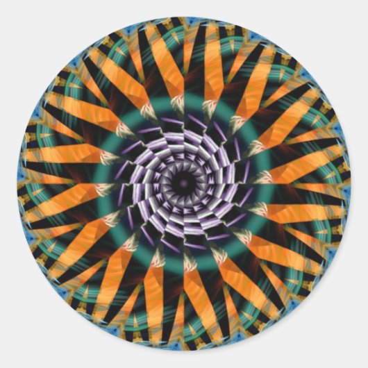 Rond Sticker Fractidelic 017 (Devant)