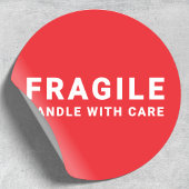 Rond Sticker fragile | Handle avec soin rouge