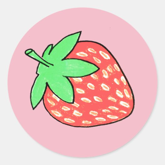 Rond Sticker fraise (Devant)