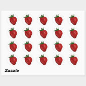 Rond Sticker fraise (Feuille)