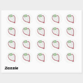 Rond Sticker fraise (Feuille)