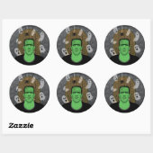 Rond Sticker Frankenstein & Ghosts (Feuille)
