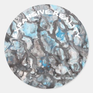 Rond Sticker Fréquences créatives - RÉALITÉ EXPANSIVE