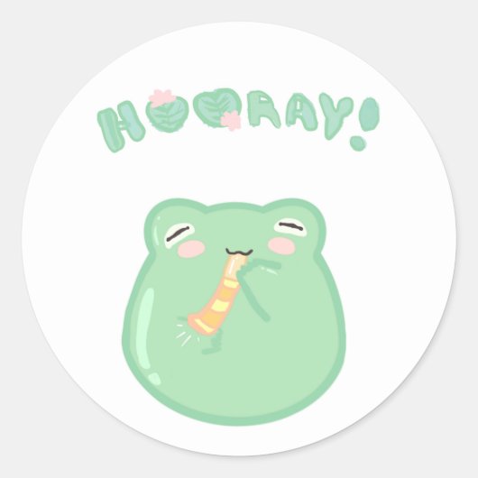 Rond Sticker Froggy mignon (Devant)
