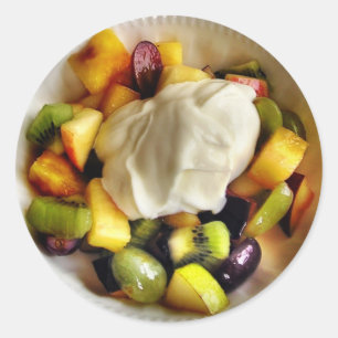 Rond Sticker Fruit and Yogurt