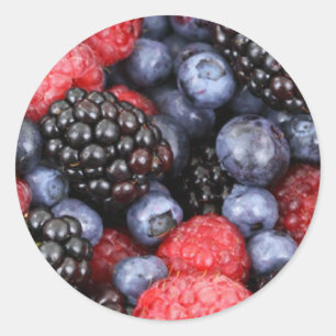Rond Sticker Fruits de forêt