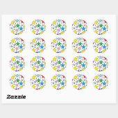 Rond Sticker Funky Cute Bright Stars (Feuille)