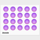 Rond Sticker Funky Psychedelic Circular Fun (Feuille)