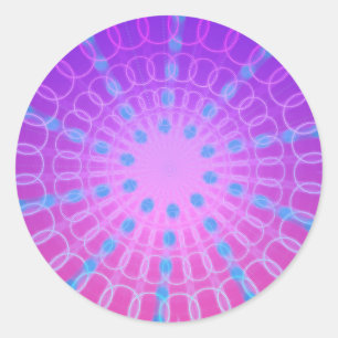 Rond Sticker Funky Psychedelic Circular Fun