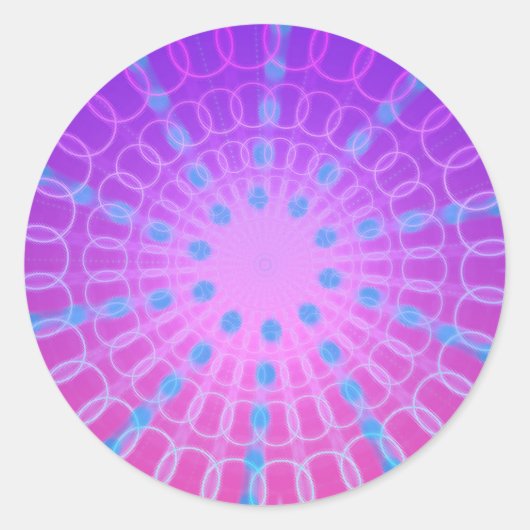 Rond Sticker Funky Psychedelic Circular Fun (Devant)