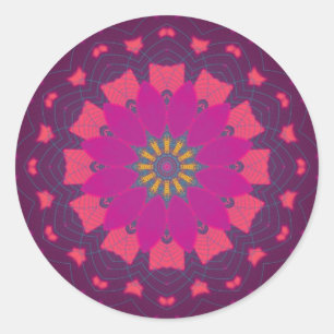 Rond Sticker Fuschia Scopia