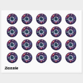 Rond Sticker Galaxy Planet Ring (Feuille)