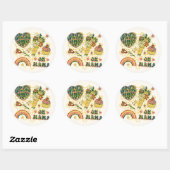 Rond Sticker geft funt pour la fête de la mère (Feuille)