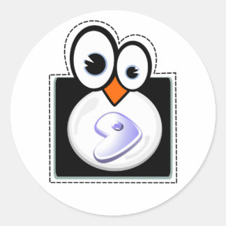 Rond Sticker Gentoo Linux Penquin