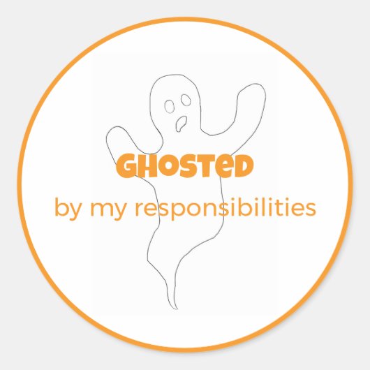 Rond Sticker Ghost By My Responsabilités (Devant)