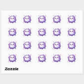 Rond Sticker Ghost Cute Kawaii Pastel Halloween Éffraya (Feuille)