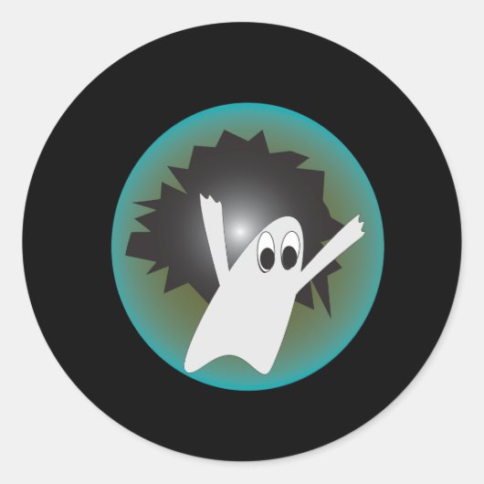 Rond Sticker Ghost Out du portail (Devant)