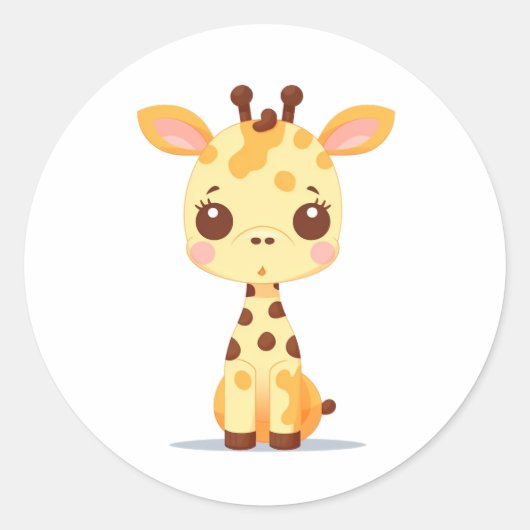 Rond Sticker Giraffe (Devant)