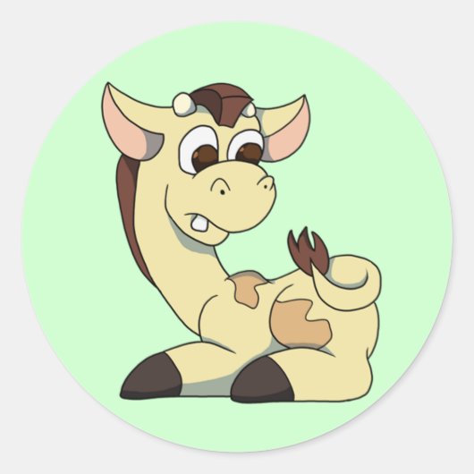 Rond Sticker Giraffe (Devant)