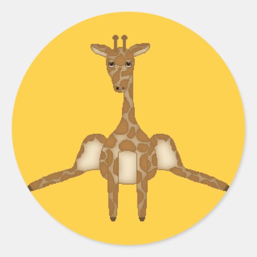Rond Sticker Giraffe (Devant)