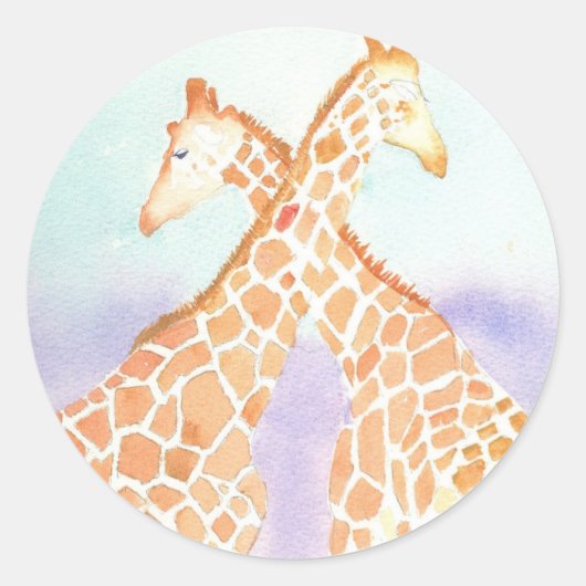 Rond Sticker Giraffes (Devant)