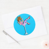 Rond Sticker - Girl in a Martini Glass, Lil' Red (Enveloppe)